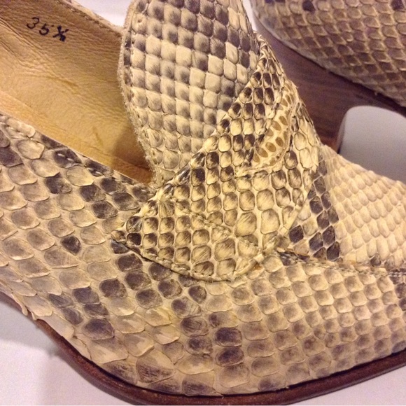 New Sartore Paris Vintage Python Skin Ankle Boots 5.5 Made in France - Picture 3 of 10